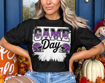 Purple Leopard Football PNG SVG: Retro Coquette Bow Game Day (Digital Download)