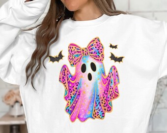 Glitterspook PNG SVG: retro coquette Halloween-ontwerp (digitale download)