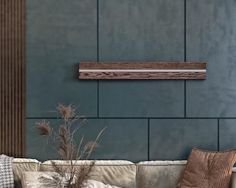 Minimalist Oak LED Wall Sconce, Modern Wooden Linear Mood Light
