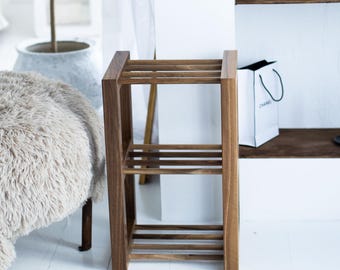 Banco de madera para guardar zapatos, zapatero para entrada, decoración rústica