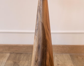 Rustic wooden plant stand, short side table, mushroom decor, modern home accent