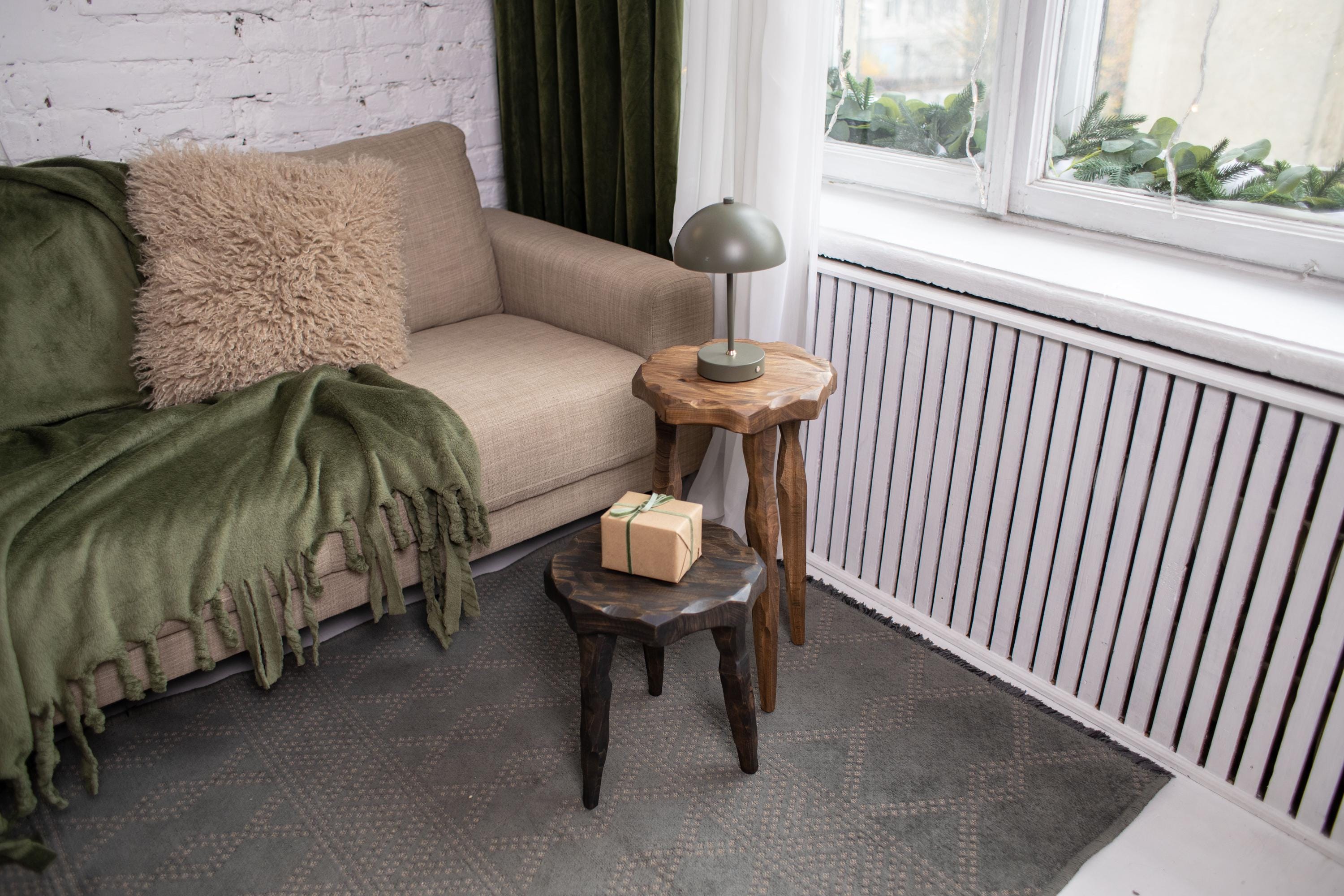 Wooden Accent Table, Plant Stand, Rustic Farmhouse Step Stool - Etsy
