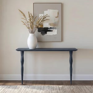Narrow Console Table for Entryway | Solid Oak Hallway Table | Sofa Table for Living Room