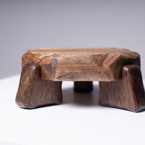 Handmade Natural Wood Pedestal | Rustic Plant Stand for Indoor Plants | Farmhouse Decor Wooden Display Riser