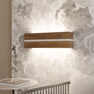 Holzwandleuchte, Wandleuchten, Holzwandlampe, LED-Wandleuchte, Nachttischlampe, Wandleuchte, Naturholzlicht, Naturlampe