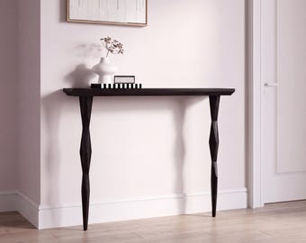 Consolle stretta in legno massello / Tavolino da ingresso minimalista / Mobile per corridoio su misura / Regalo per la nuova casa