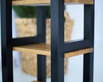 Handmade Oak Shoe Rack, Entryway Organizer Bench, Narrow Shoe Storage