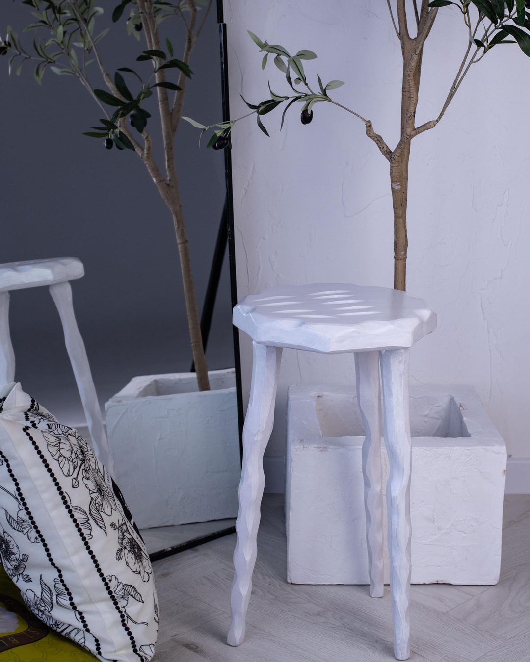 Wooden Accent Table, Plant Stand, Rustic Farmhouse Step Stool - Etsy