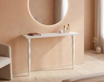 Small Console Wood Table | Entryway Hallway Furniture | Housewarming Gift | Rustic Modern Decor