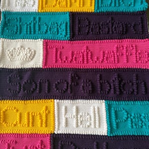Crochet Swear/Curse Word Throw Blanket