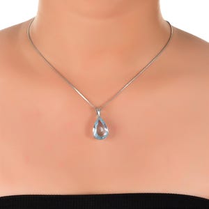 Natural Genuine Lemon Topaz Silver Pendant, Lemon Topaz Big Size Silver Pendant, Cushion Cut Lemon Topaz Pendant Pear Cut Topaz Pendant
