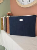 Corduroy laptop and tablet sleeve (6-17 inches) – Floral fabric lined laptop case – Handmade gift product logo