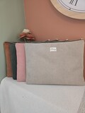 Housse ordinateur 6 à 17 pouces en velours côtelé – Pochette laptop doublée tissu fleuri – Cadeau fait main product logo