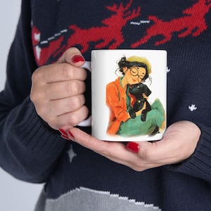 Dog Mom Ceramic Mug - Cute Pet Lover Gift, Funny Coffee Mug for Dog Owners, Dog Lover Gift, Animal Lover Mug, Dog Mom Gifts