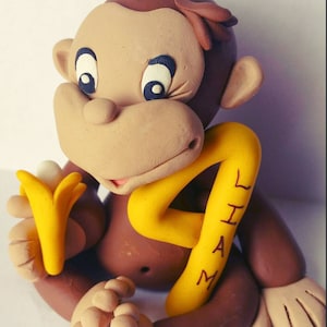 Cake Topper Curious George, Birthday Cake Topper, Curious George Birthday, Curious George Custom Cake Topper, First Birthday, Baby Shower