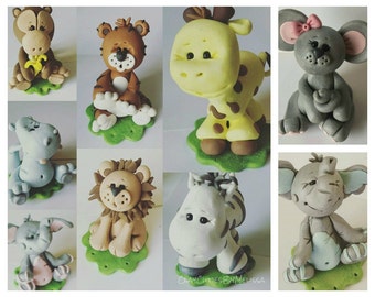 Baby Jungle Animals Christmas Ornament Baby Animals Christmas Ornament Baby First Christmas Lion Giraffe Elephant Hippo Tiger Zebra Monkey