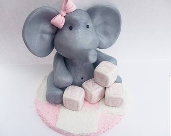 Cake topper baby shower, elephant baby shower cake topper, baby girl cake topper, baby boy cake topper, elephant baby cake, baby animals