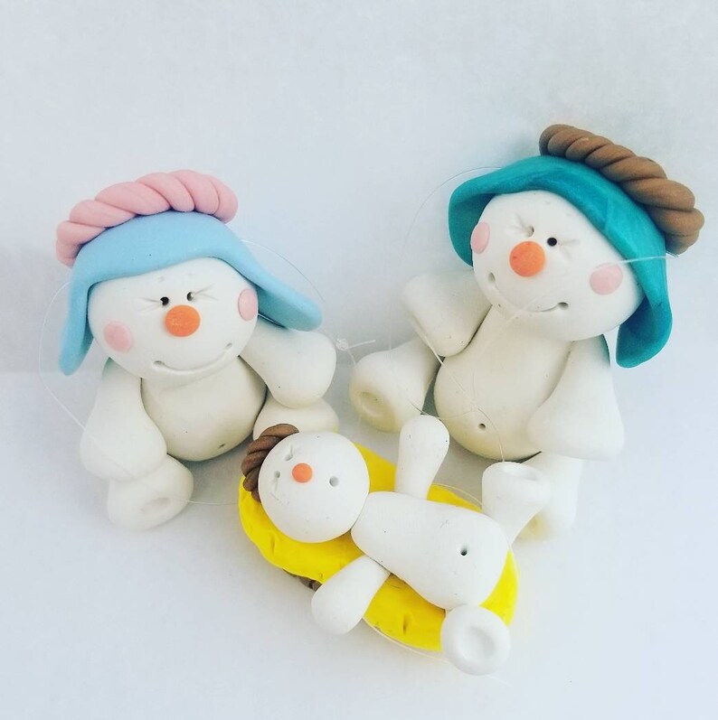 Nativity Snowman Ornament Manger Nativity Snowman Ornament Mary Ornament Baby Jesus Ornament First Christmas Ornament Custom Personalized