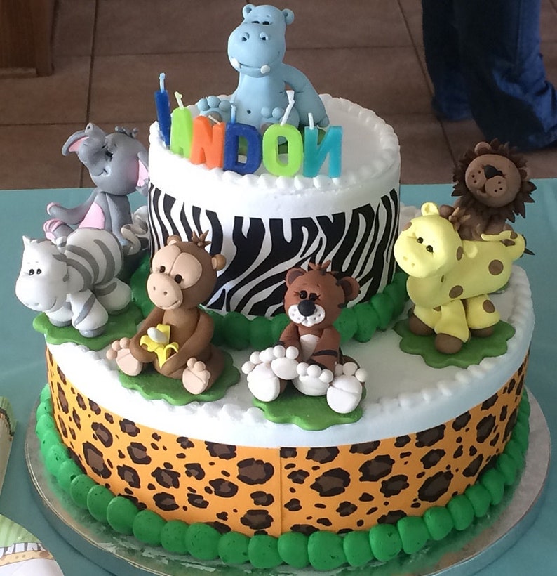 Cake Topper Jungle Animals Baby Shower Cake Topper Baby - Etsy
