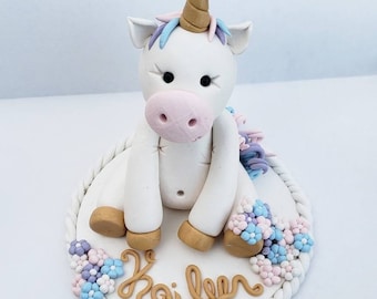 Unicorn cake topper, first birthday cake topper, unicorn birthday, birthday cake topper, unicorns, custom personalized cake topper baby