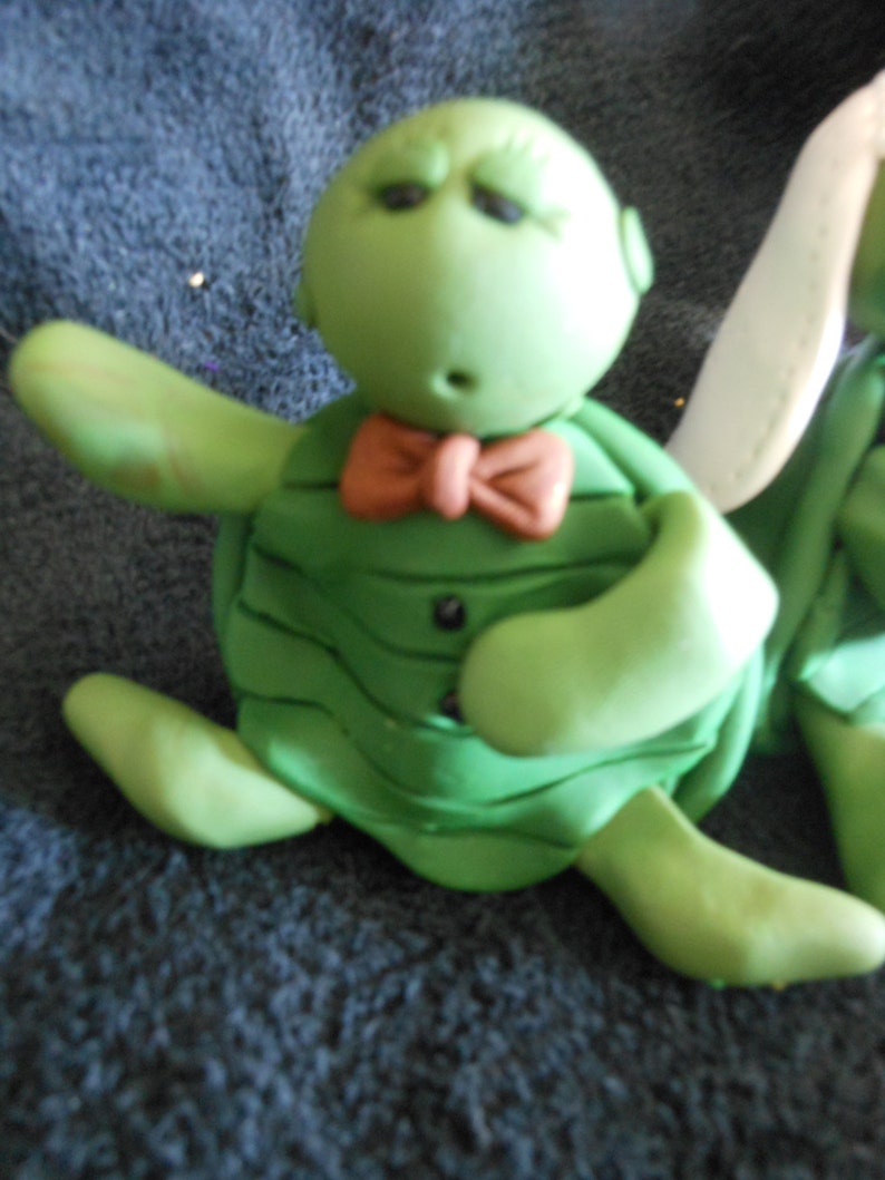 Married Turtle Turtle Cake Topper Turtle Wedding Turtle Bride and Groom Turtles in ...