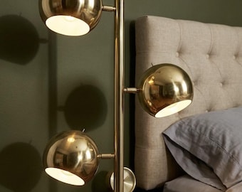 Customized Modern Brass Floor Lamp: 3 Eyeball Shades Elegant Style