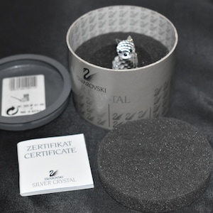 Swarovski Cat with metal tail figurine Boxed As New
