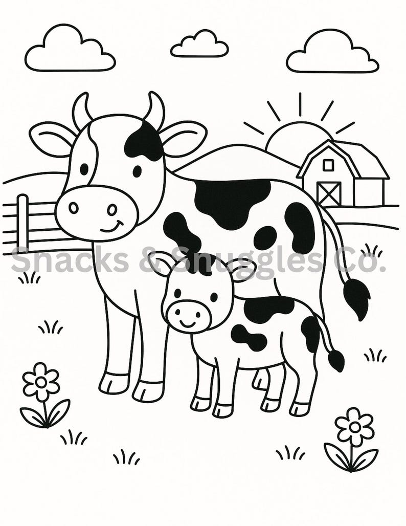 Farm Animals Coloring Pages for Kids – 15 Printable Sheets | Toddler ...