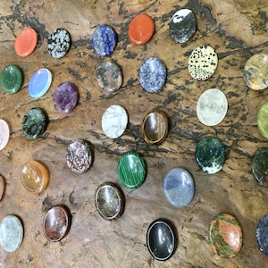 Natural Polished Crystal Worry Stone ,Pocket Thumb Stone for Stress Relief, Meditation, and Mindfulness, Unique Gift for Grounding