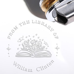 Personalized Book Embosser/Custom Book Embosser/From The Library Of Book Embosser/Library Embosser/Ex libris Embosser Stamp/Book Lover Gifts