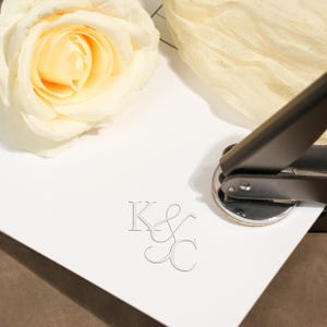 Custom Wedding Embosser Stamp, Personalized Monogram Embosser, Custom Initials Embossing Seal, Invitation Embosser Stamp, Napkin Embosser