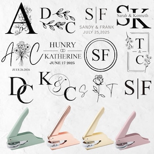Custom Wedding Embosser Stamp, Personalized Monogram Embosser, Custom Initials Embossing Seal, Invitation Embosser Stamp, Napkin Embosser