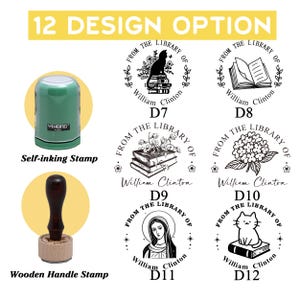 Personalized Book Stamp/Wooden stamp/Custom Book Stamp/From the Library of/Personalized Stamps/Book Embosser Personalized/Book Lover Gifts