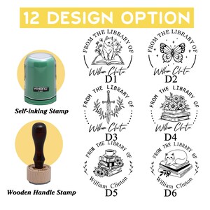 Personalized Book Stamp/Wooden stamp/Custom Book Stamp/From the Library of/Personalized Stamps/Book Embosser Personalized/Book Lover Gifts