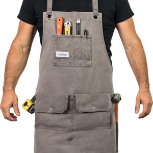 Heavy-Duty Waxed Canvas Work Apron – Limited Stock – Durable & Stylish for Woodworkers, Makers, Chefs, and Creators.