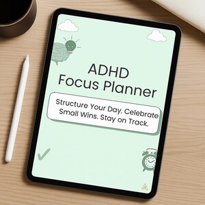 2025 2026 ADHD Planner, ADHD Digital Planner,ADHD Planner Printable | Daily & Weekly Focus Tracker | Neurodivergent Planner Pdf | Brain Dump