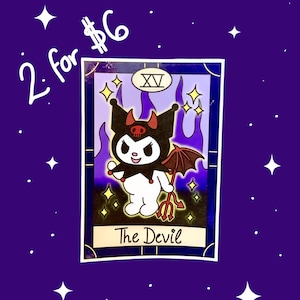 Kuromi Der Teufel Tarot Kartenaufkleber