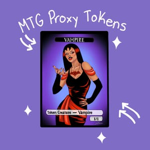 MTG Custom 1/1 Vampire Proxy Token Hex Girl