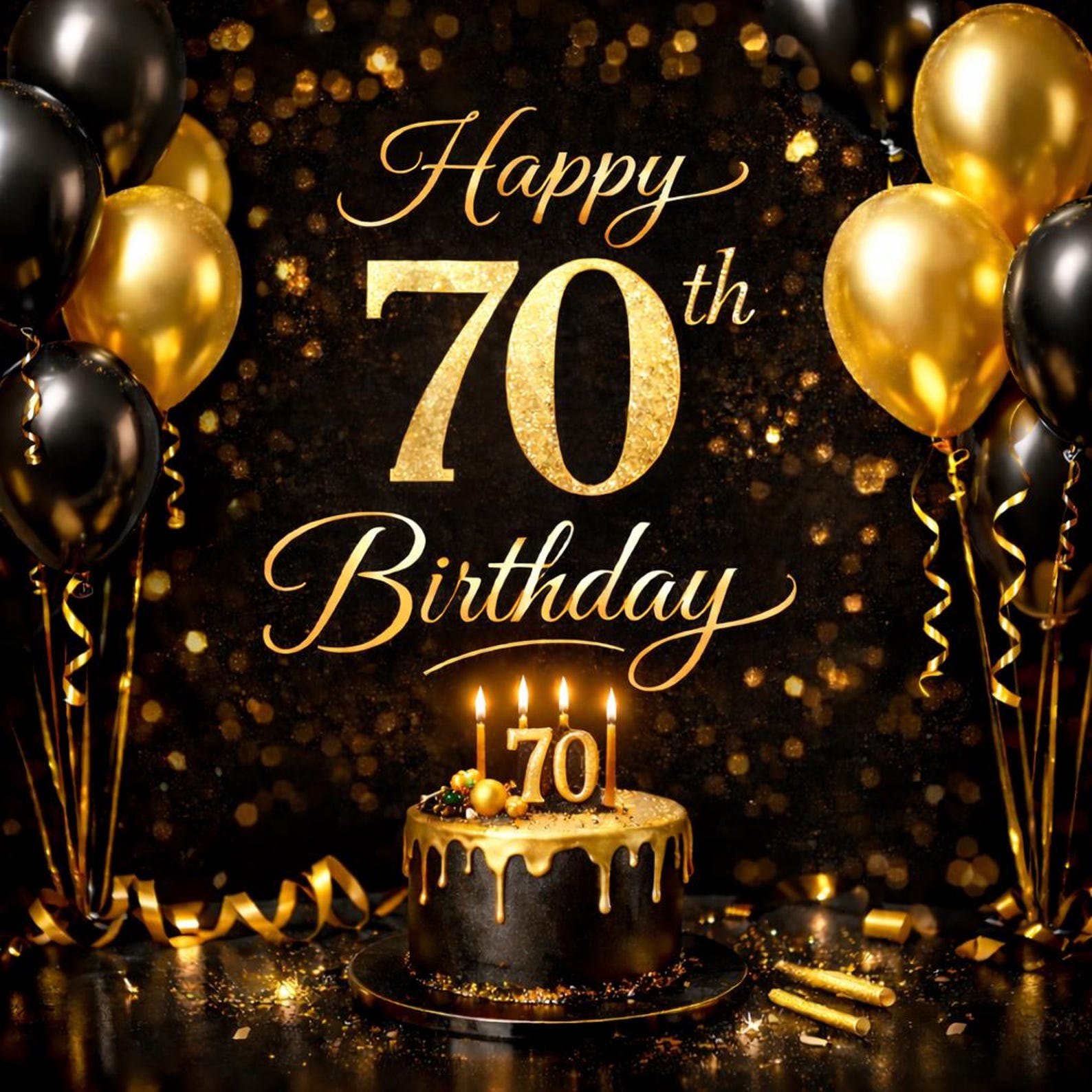 Happy 70th Birthday Video Card, Instant Whatsapp Delivery (digital ...