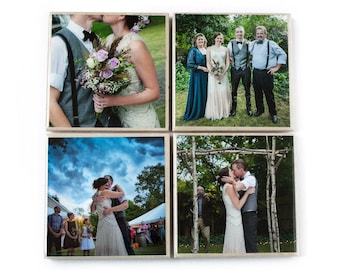 Personalized Photo Coaster Set: Custom Stone Coasters (Set of 4)