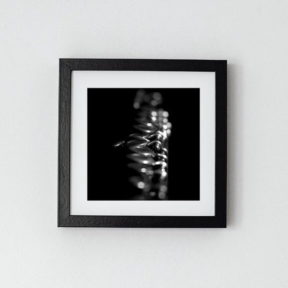 Black and White Flute Photograph (Fine Art Music Print)