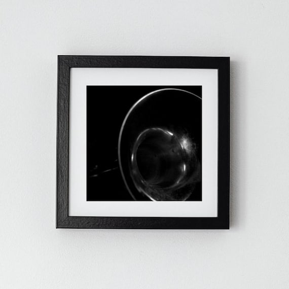 Black and White Trumpet II Photograph (Fine Art Music Print)
