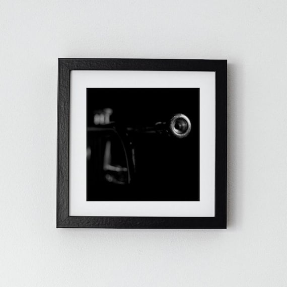 Black and White Trumpet Photograph (Fine Art Music Print)