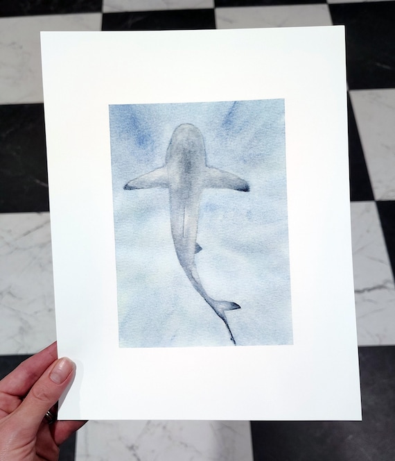 Shark Watercolor Print