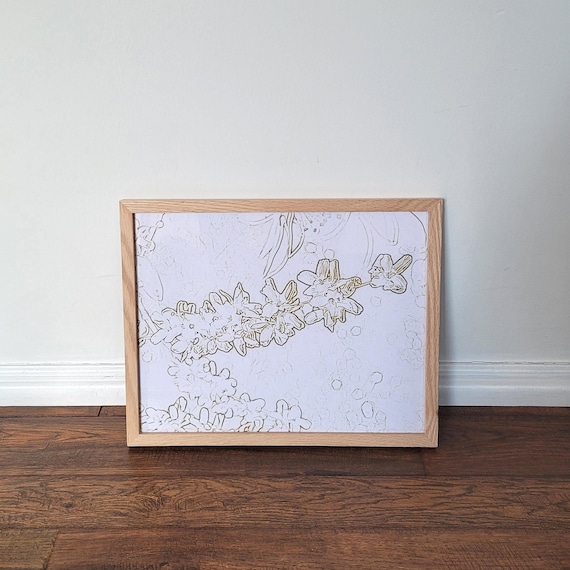 Yellow Forsythia Closeup Flower Print (Choice of Framed or Print Only)