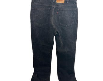 Levi's 505 jeans 40 x 30 zwart, regular-fit, rechte pijpen, gemaakt in de VS, heren