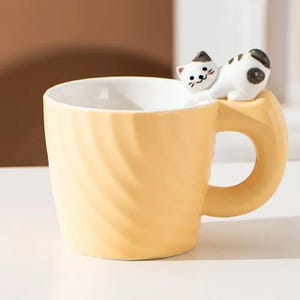 Keramiktasse Kreative Cartoon Katze Niedliche Tasse Kindermilch Frühstück Home Office Kaffeetasse Geschenk Frends Drinkware Teetasse