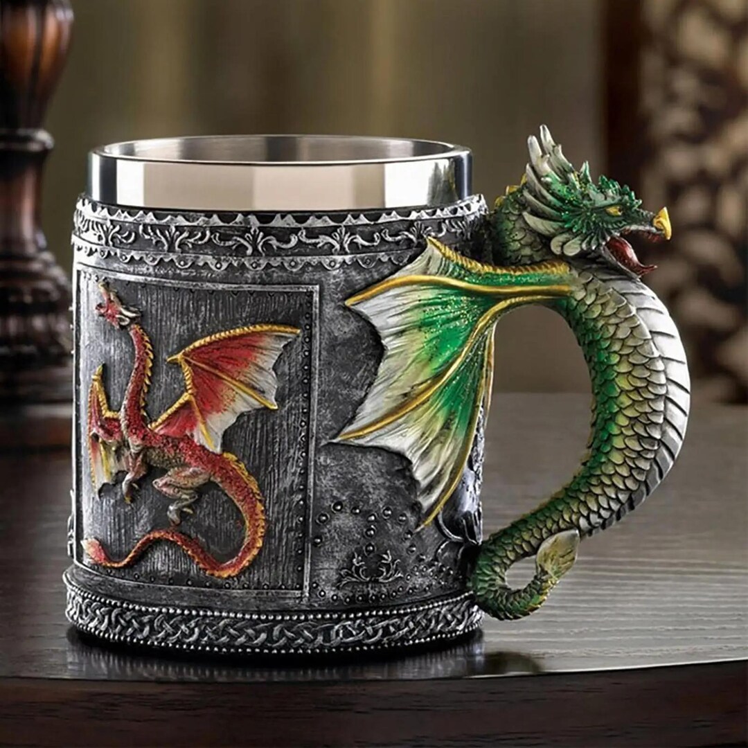Dragon Mug Gothic Drinking Cups Medieval Water Drinking Cup Coffee Tea ...