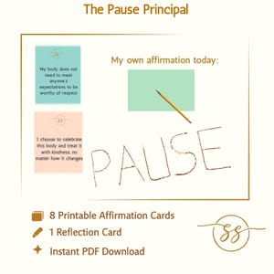 El principio de la pausa: afirmaciones para la quietud, los límites y la paz del sistema nervioso