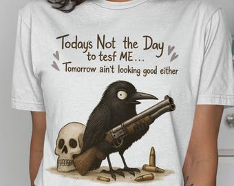Funny Crow Shotgun PNG – Sassy Raven Design (Digital Download)